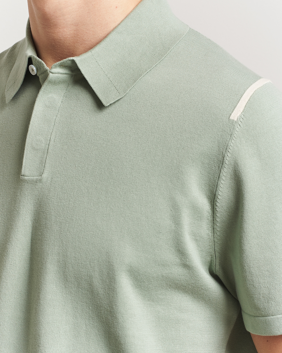 Herr | Pikéer | Paul Smith | Cotton Knitted Polo Green