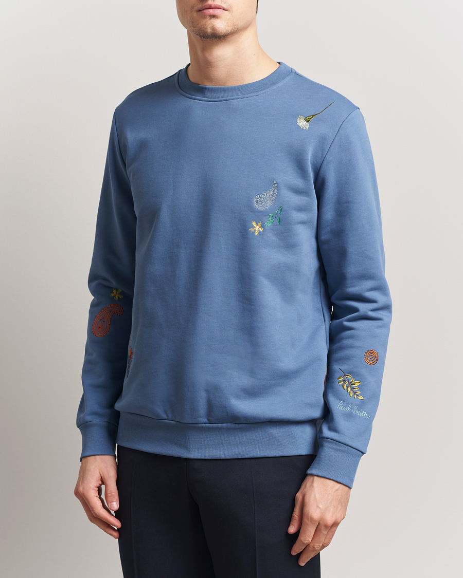 Herr | Tröjor | Paul Smith | Embroidered Sweatshirt Blue
