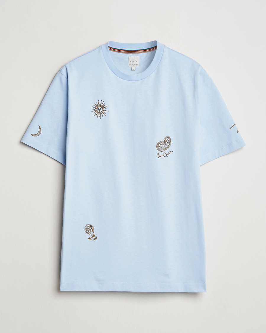 Herr | T-Shirts | Paul Smith | Embroidered T-Shirt Light Blue