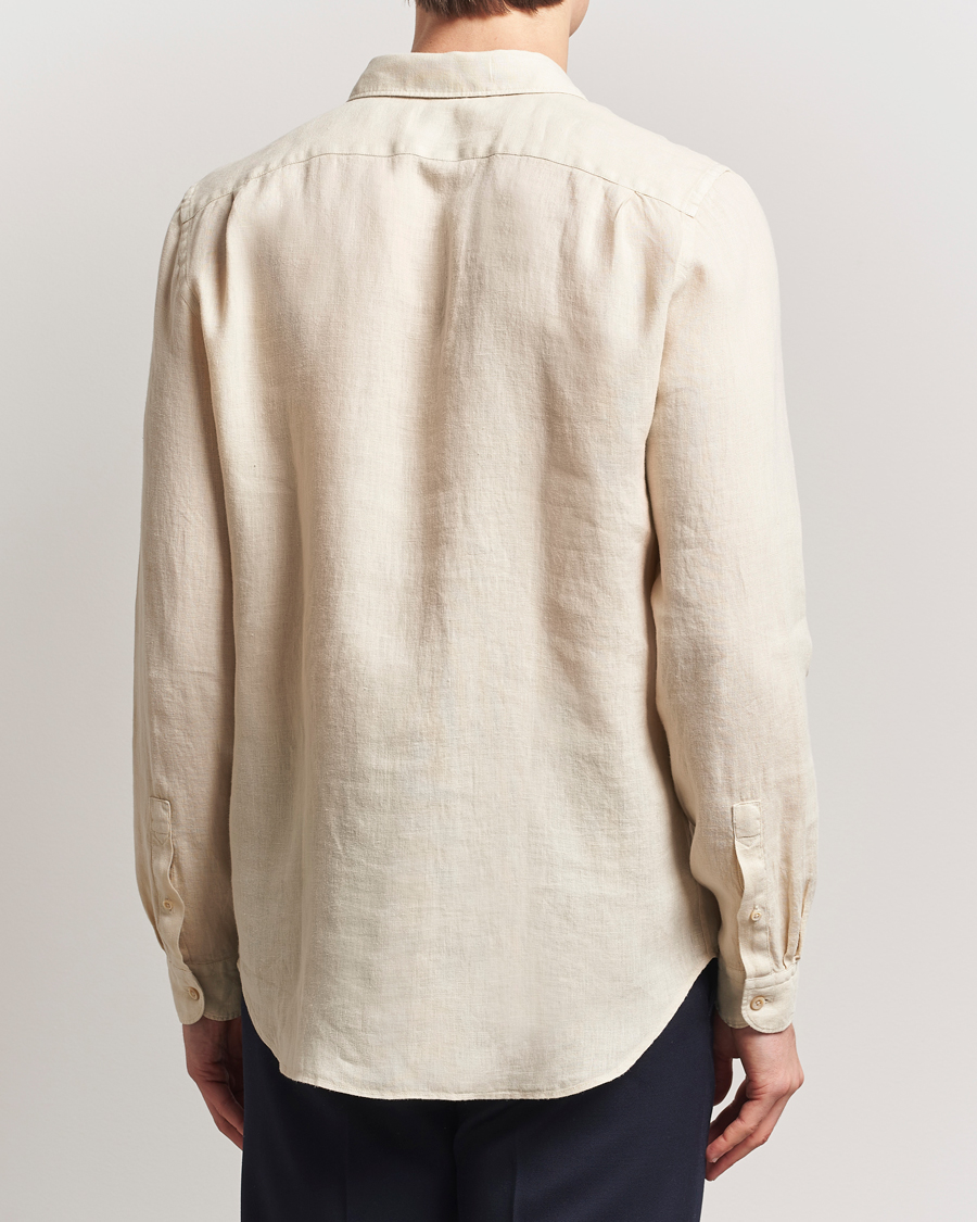 Herr | Skjortor | PS Paul Smith | Tailored Fit Linen Shirt Beige