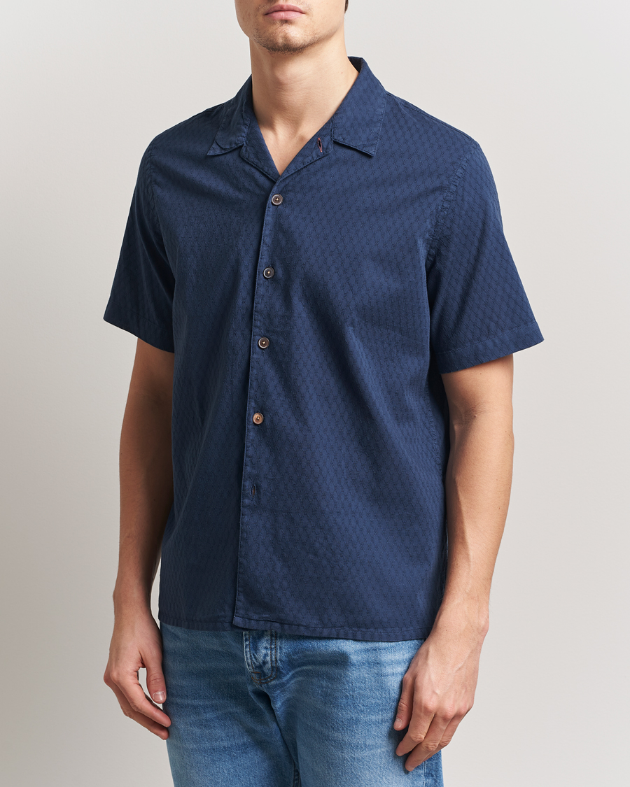 Herr | Skjortor | PS Paul Smith | Structured Short Sleeve Shirt Navy