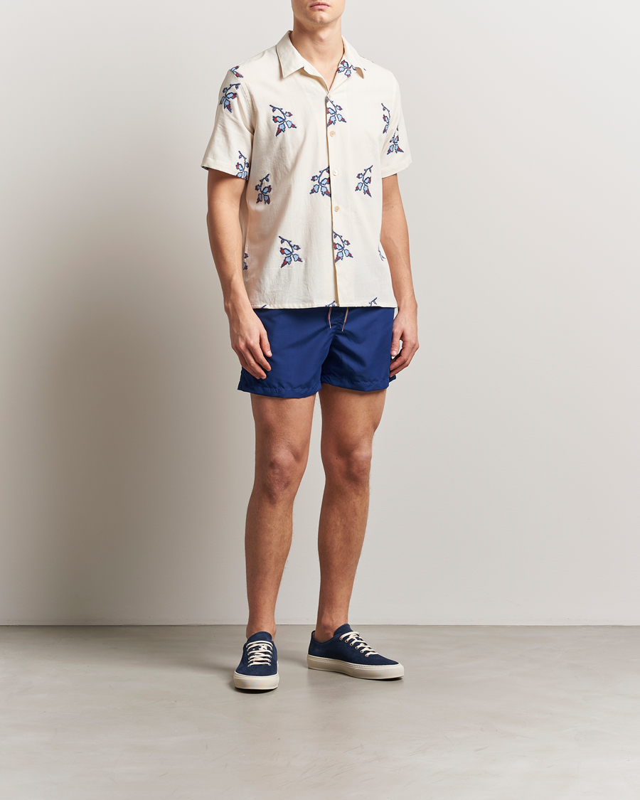 Herr | Skjortor | PS Paul Smith | Flower Short Sleeve Shirt Off White