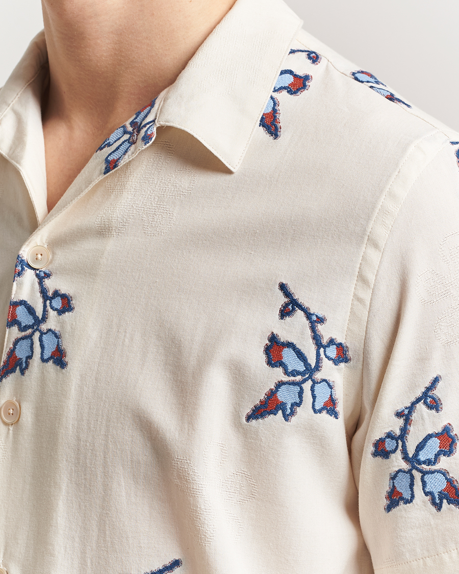Herr | Skjortor | PS Paul Smith | Flower Short Sleeve Shirt Off White