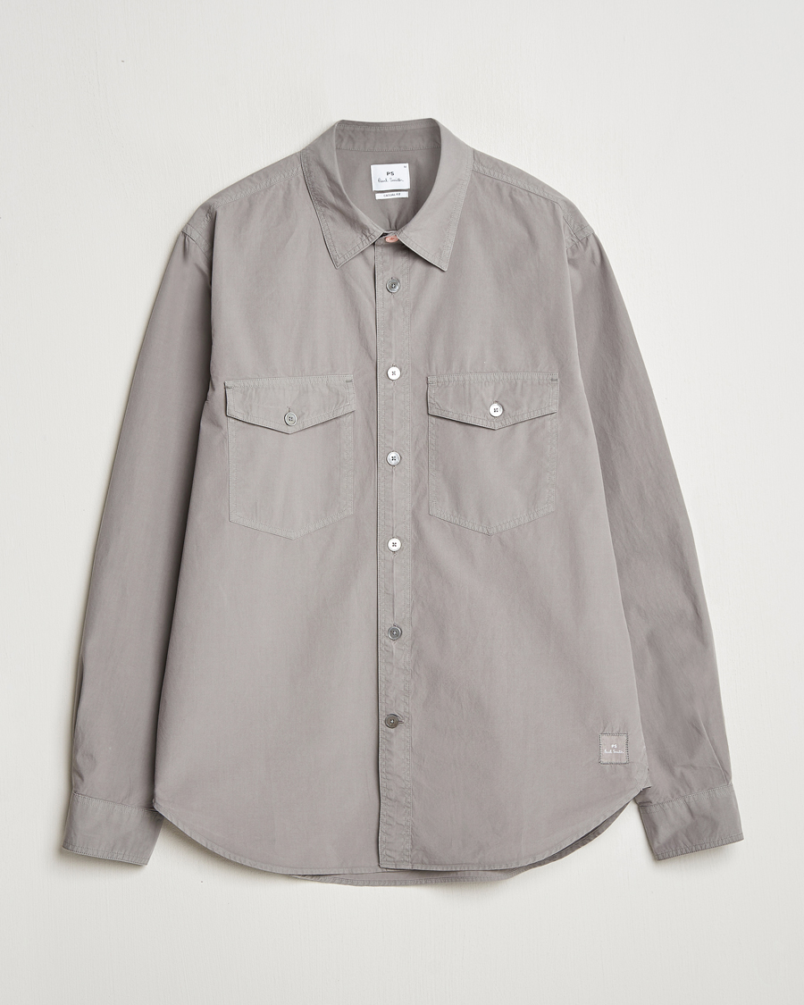 Herr | Skjortor | PS Paul Smith | Casual Fit Overshirt Grey