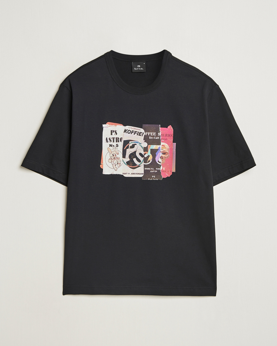Herr | T-Shirts | PS Paul Smith | Cut & Paste Printed T-Shirt Black