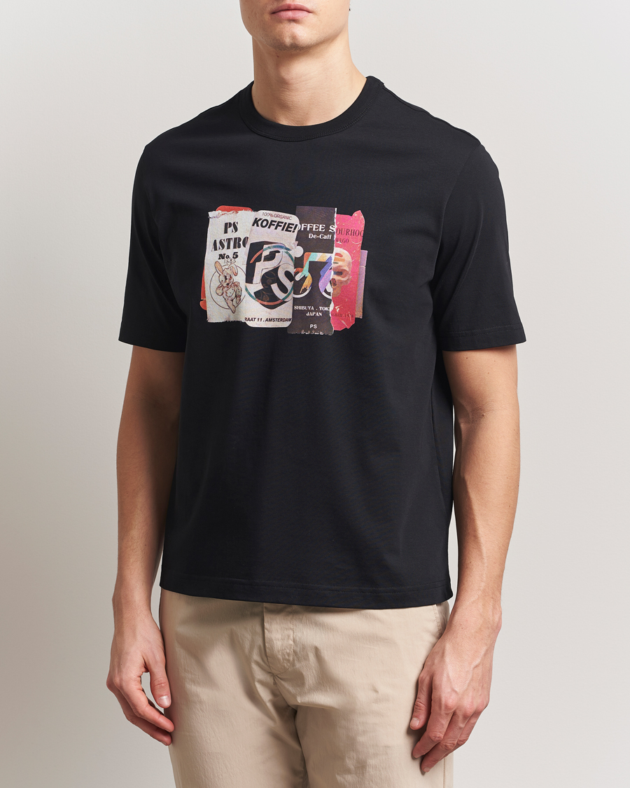 Herr | T-Shirts | PS Paul Smith | Cut & Paste Printed T-Shirt Black