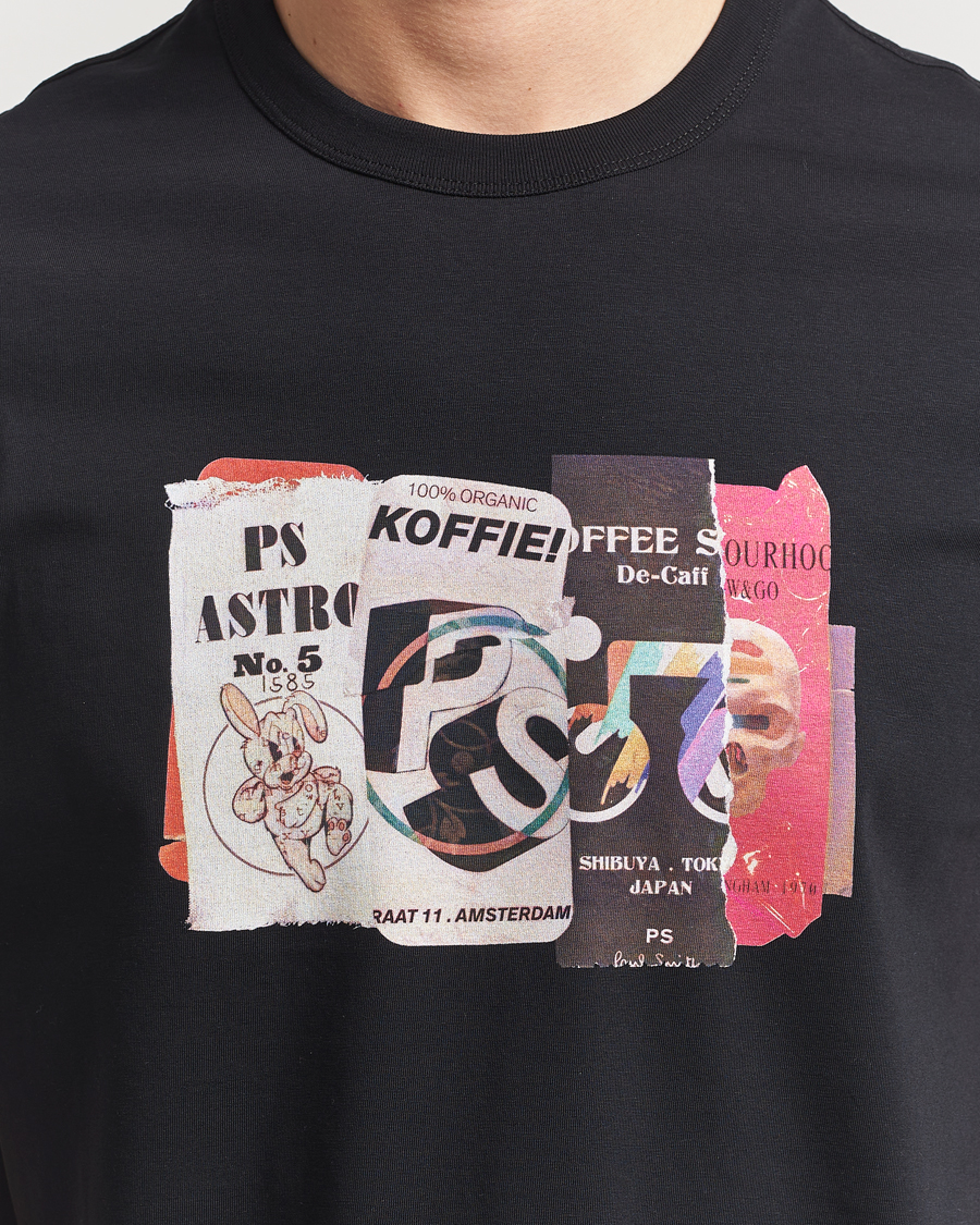 Herr | T-Shirts | PS Paul Smith | Cut & Paste Printed T-Shirt Black