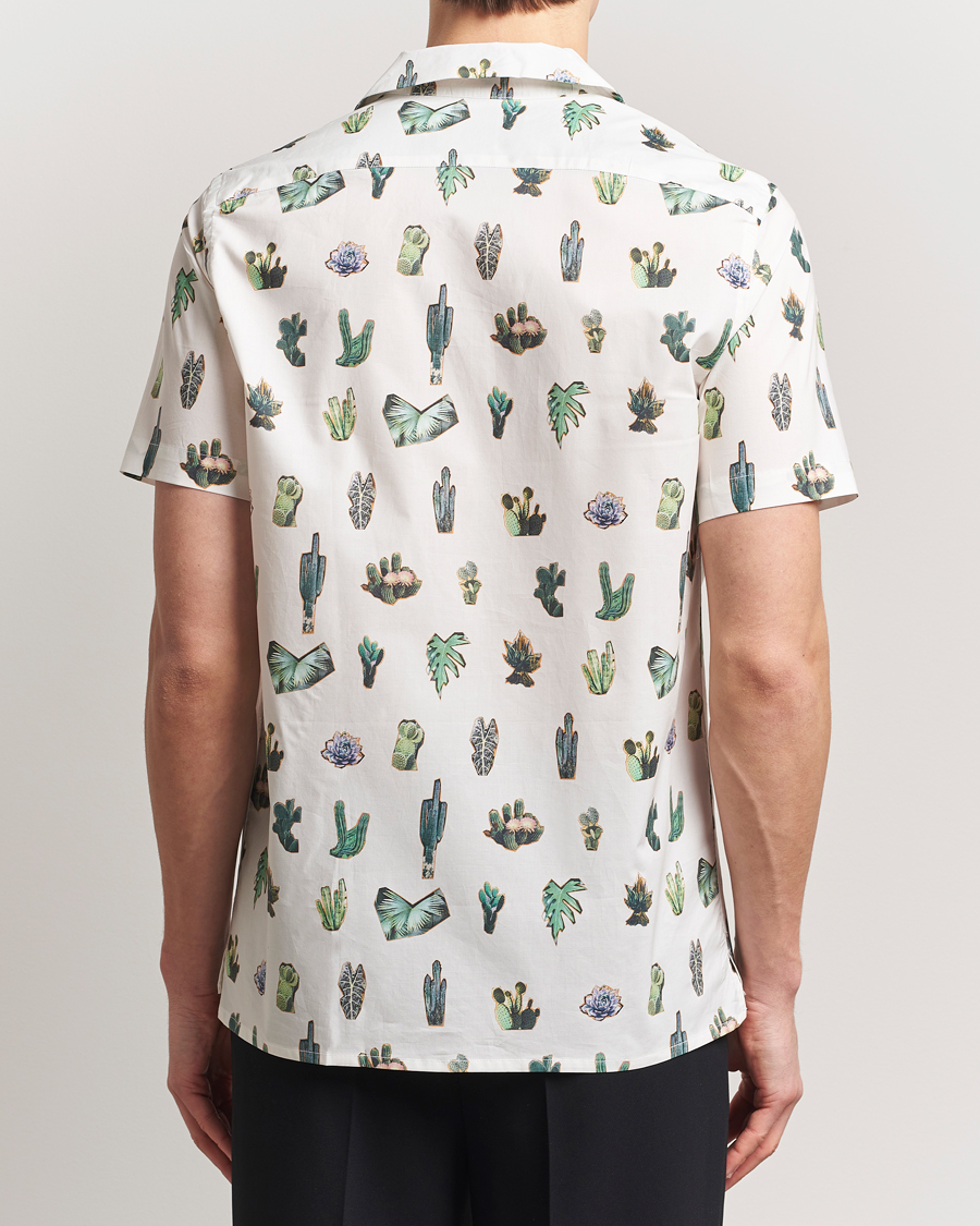 Herr | Skjortor | PS Paul Smith | Cactus Line Up Short Sleeve Shirt White