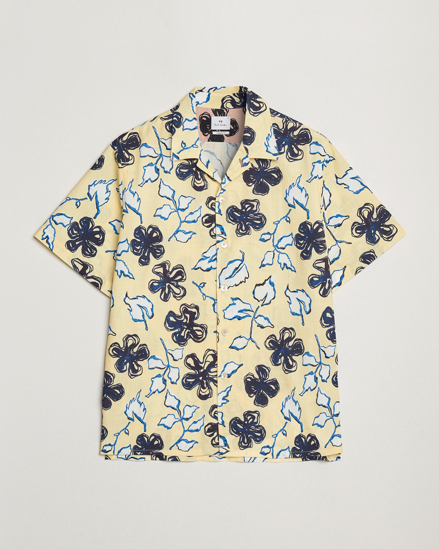 Herr | Skjortor | PS Paul Smith | Floral Short Sleeve Shirt Yellow