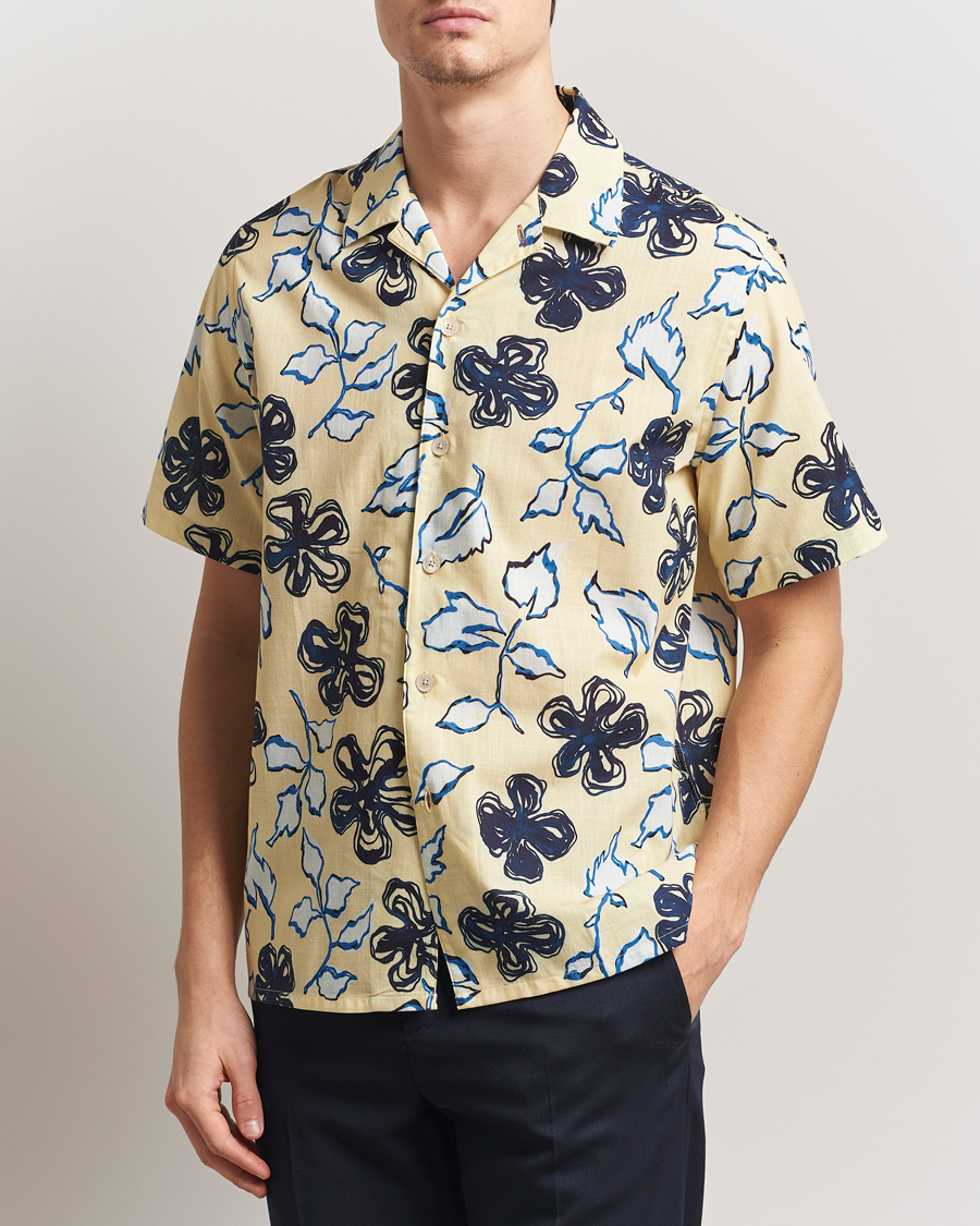 Herr | Skjortor | PS Paul Smith | Floral Short Sleeve Shirt Yellow