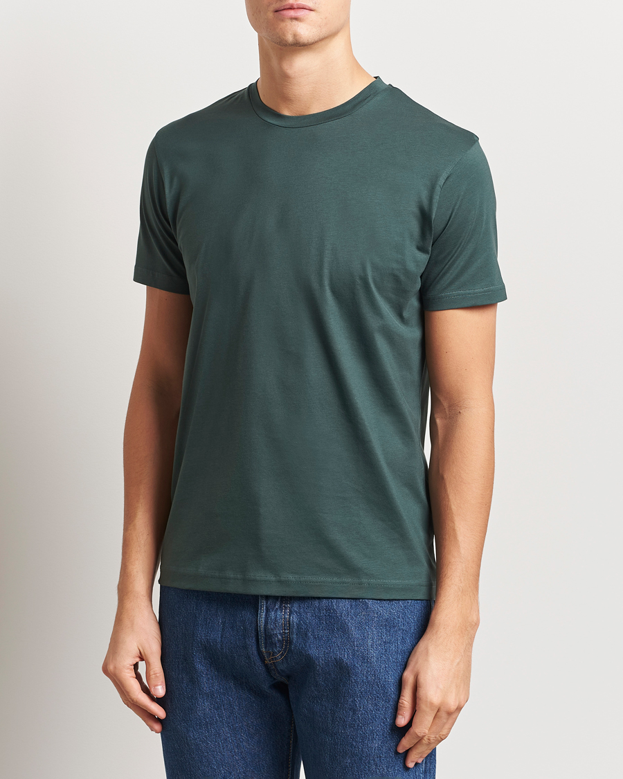 Herr | T-Shirts | Sunspel | Riviera Midweight T-Shirt Holly Green