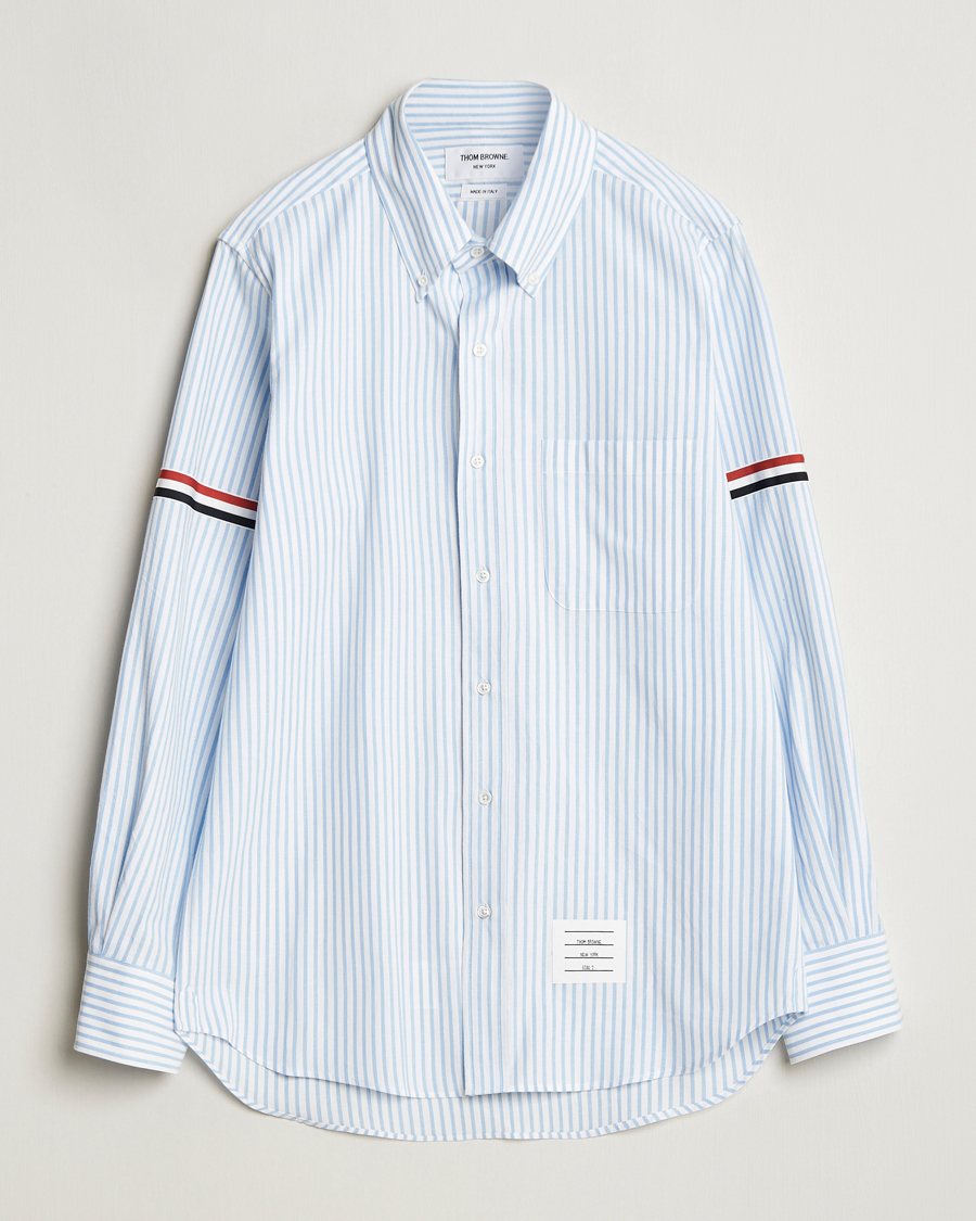 Herr | Skjortor | Thom Browne | Uniform Stripe Cotton Shirt Light Blue