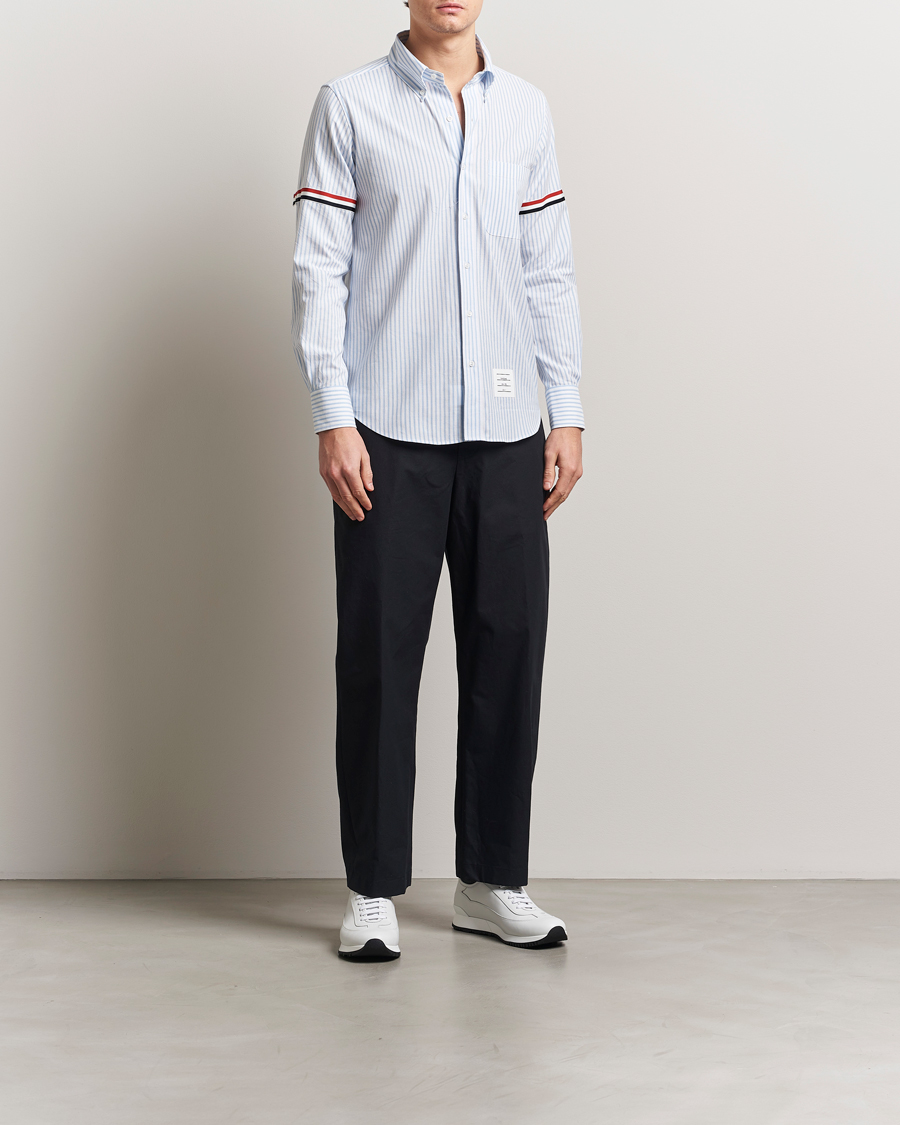 Herr | Skjortor | Thom Browne | Uniform Stripe Cotton Shirt Light Blue