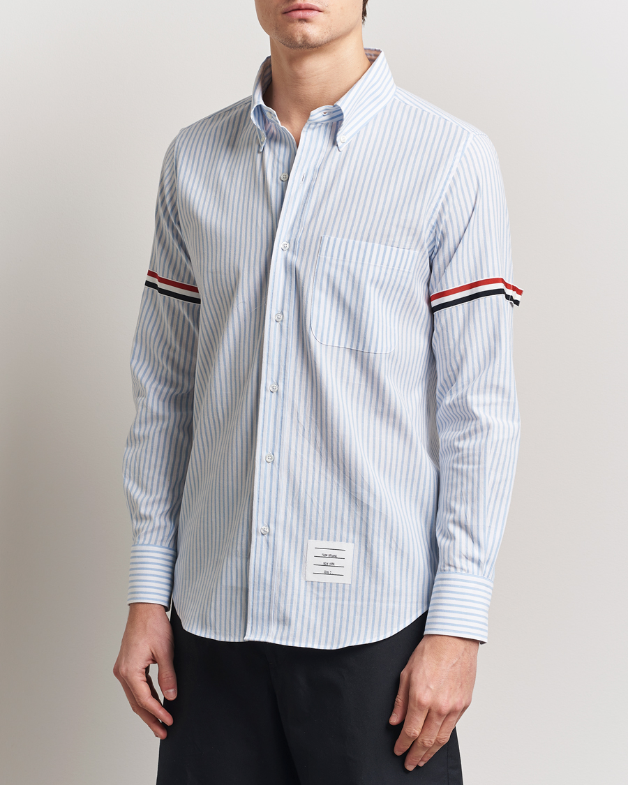 Herr | Skjortor | Thom Browne | Uniform Stripe Cotton Shirt Light Blue