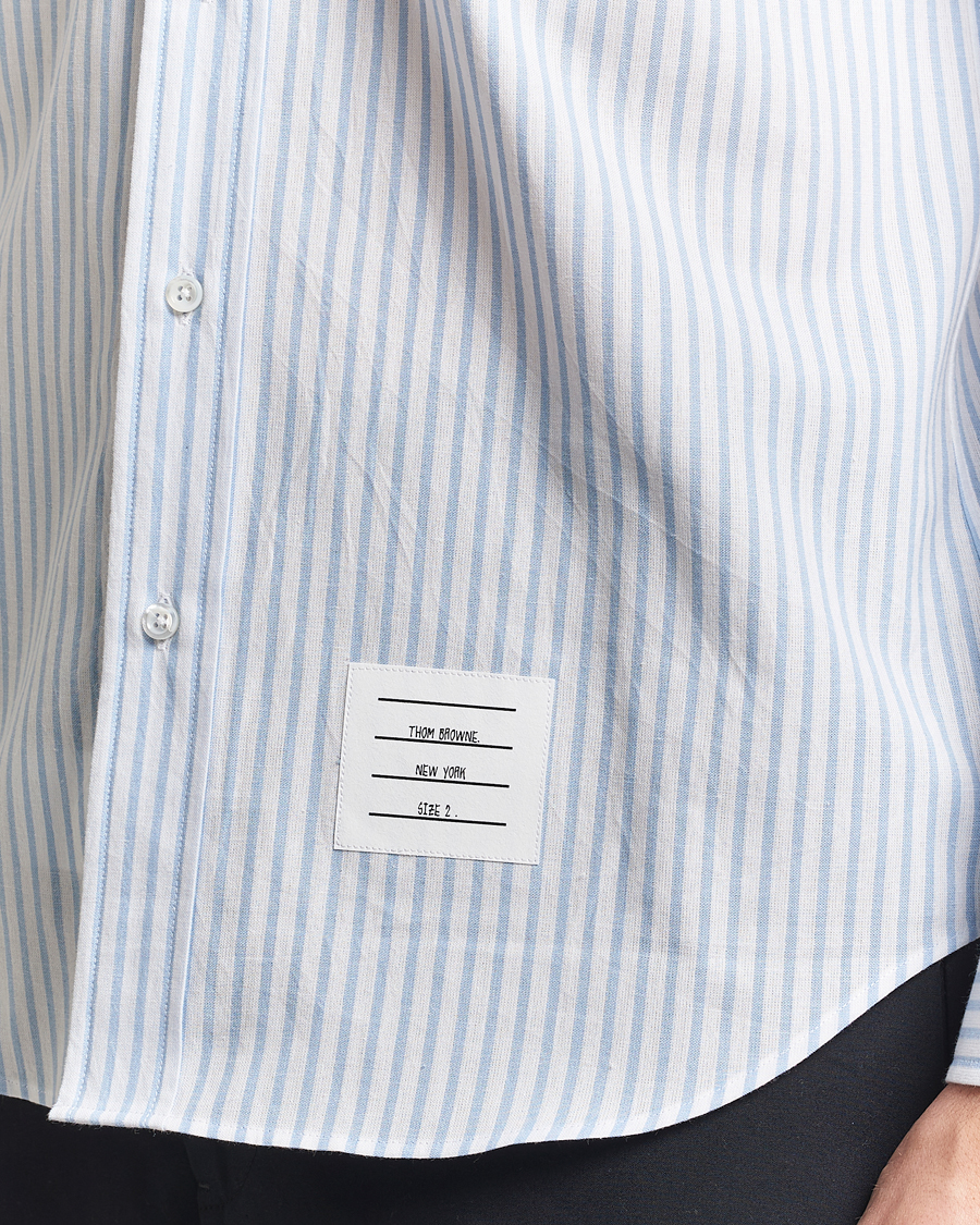 Herr | Skjortor | Thom Browne | Uniform Stripe Cotton Shirt Light Blue