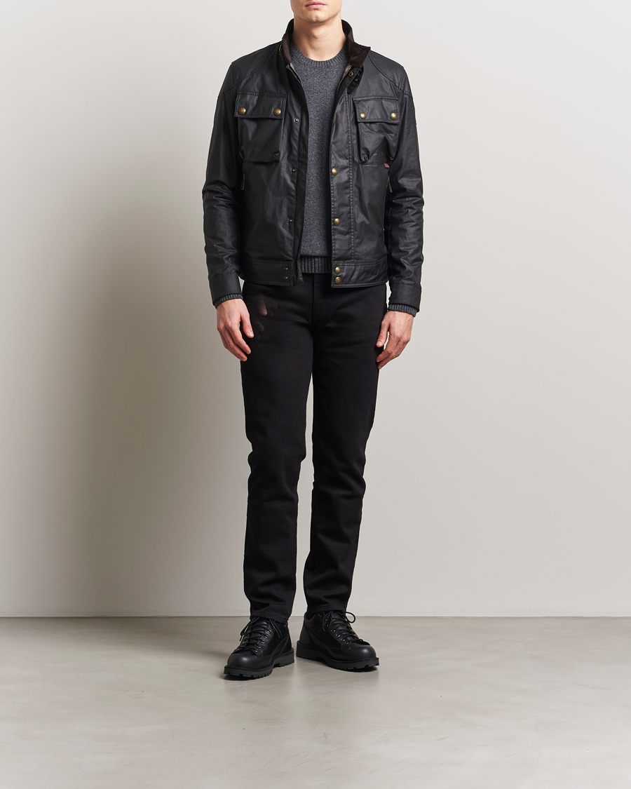 Herr | Jackor | Belstaff | Racemaster Waxed Jacket Black