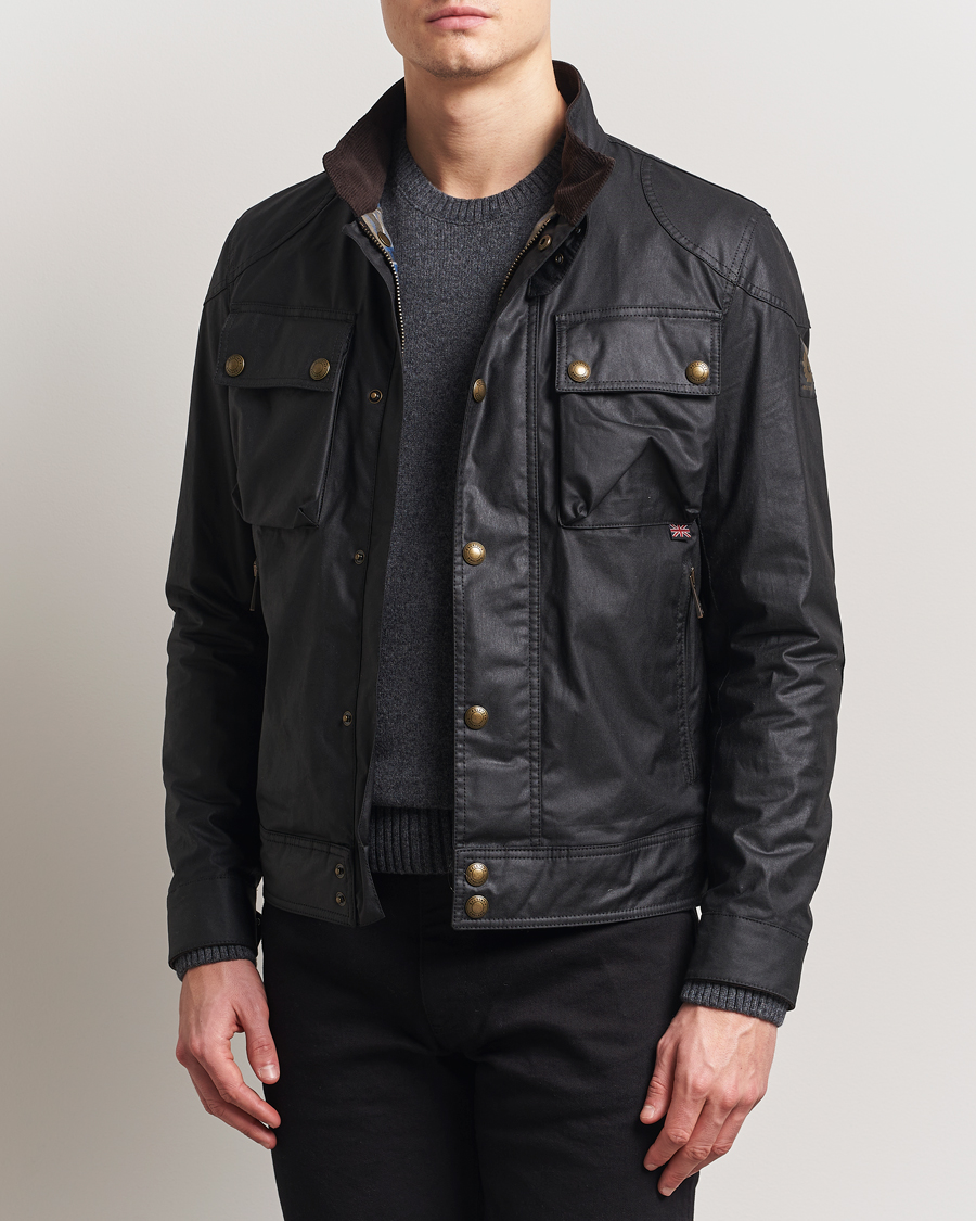 Herr | Jackor | Belstaff | Racemaster Waxed Jacket Black