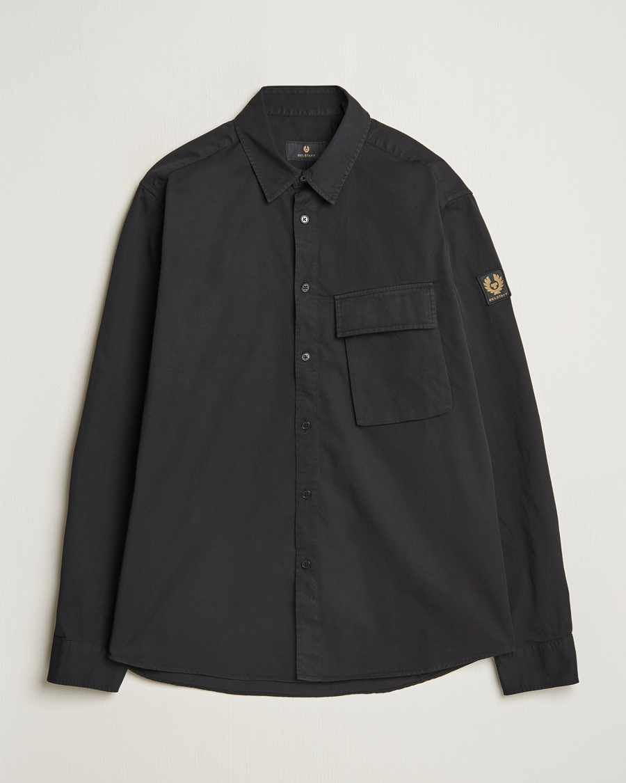Herr | Skjortor | Belstaff | Scale Cotton Pocket Shirt Black