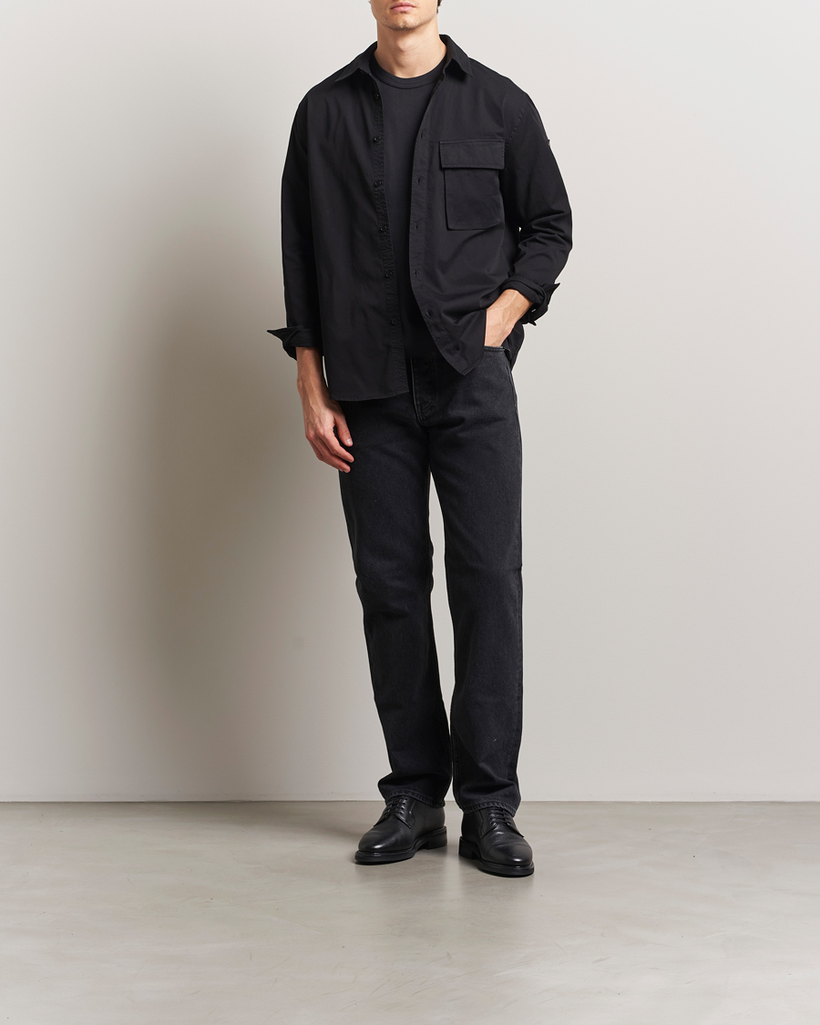 Herr | Skjortor | Belstaff | Scale Cotton Pocket Shirt Black