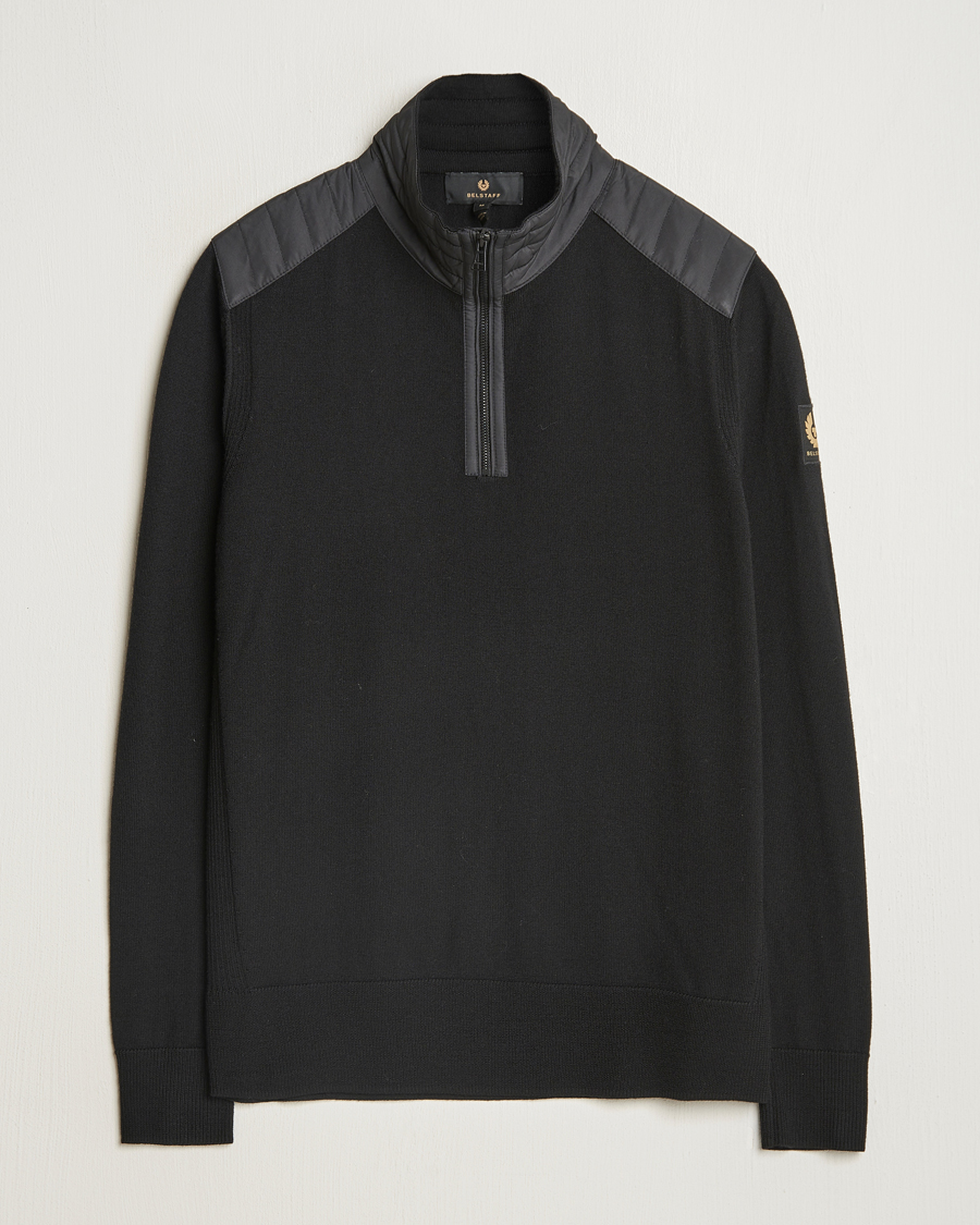 Herr | Tröjor | Belstaff | Kilmington Quarter Zip Jumper Black
