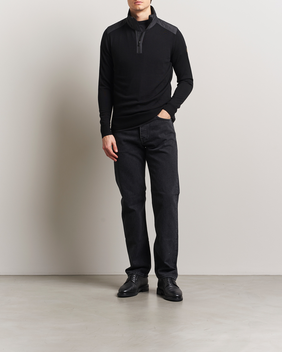 Herr | Tröjor | Belstaff | Kilmington Quarter Zip Jumper Black