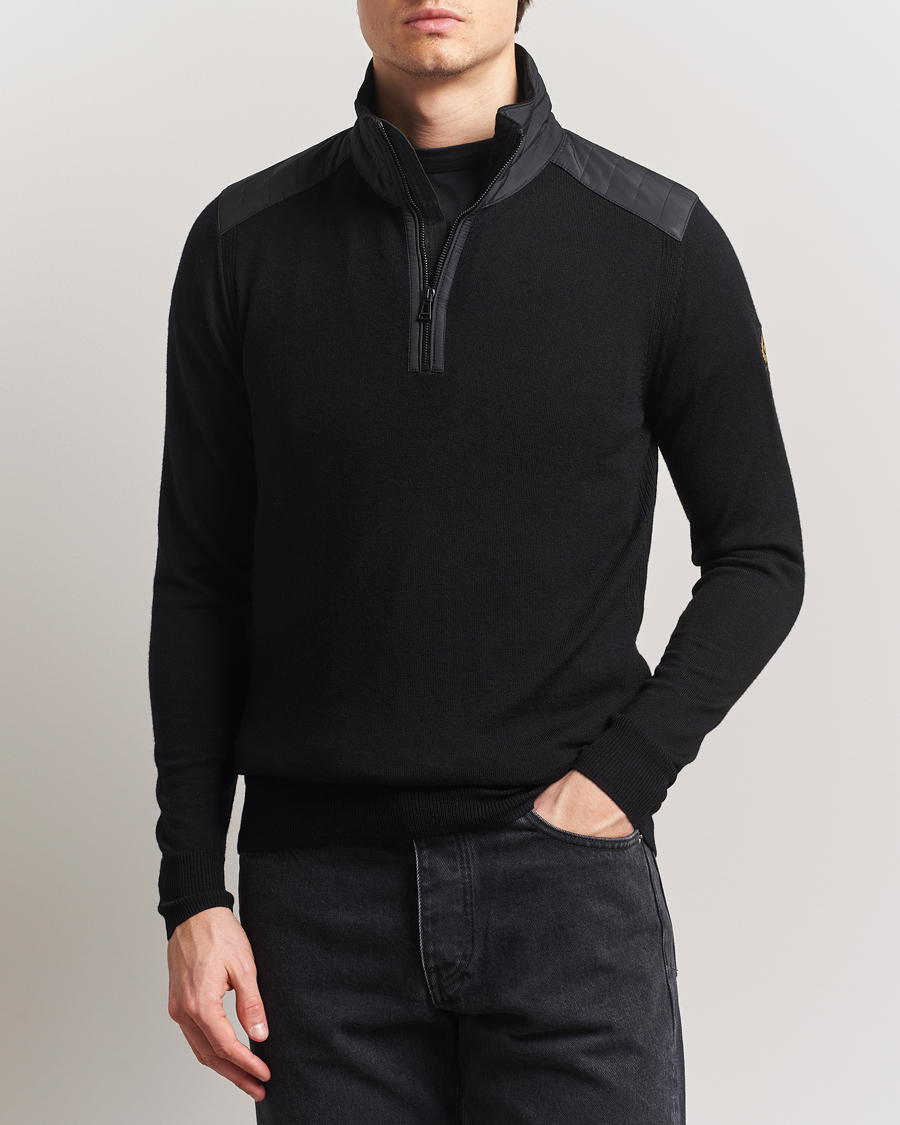 Herr | Tröjor | Belstaff | Kilmington Quarter Zip Jumper Black