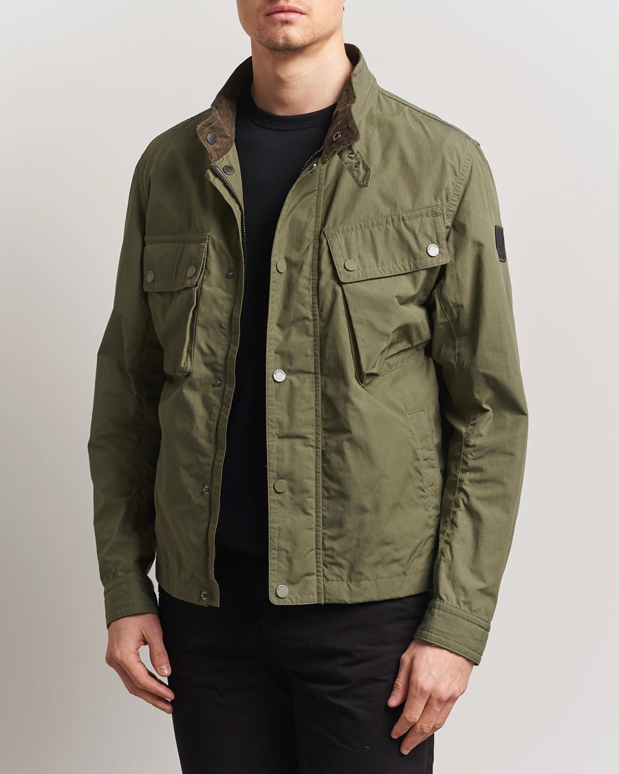 Herr | Jackor | Belstaff | Service Racemaster Ripstop Jacket Surplus Green