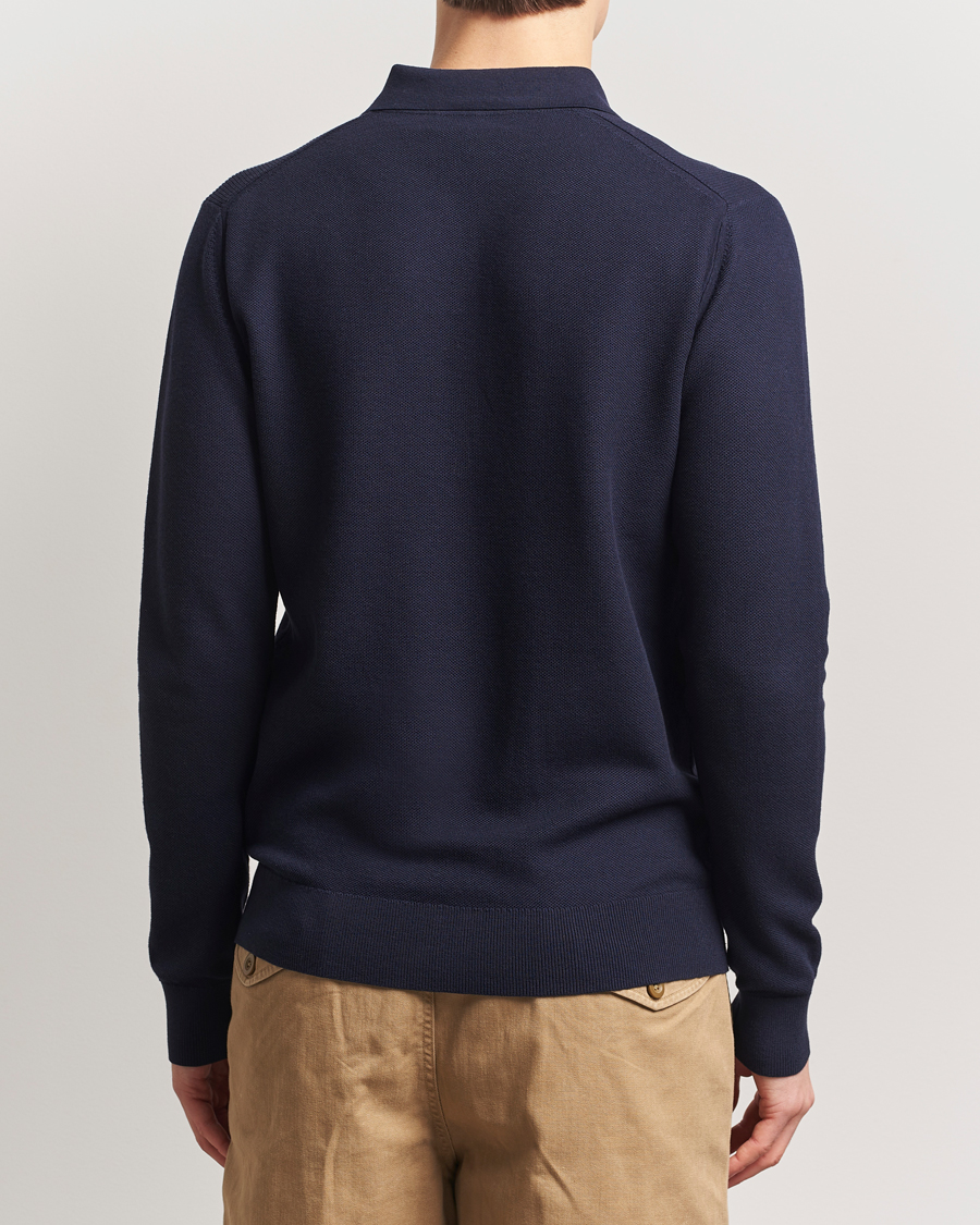 Herr | Tröjor | Belstaff | Drift Knitted Zip Polo Navy