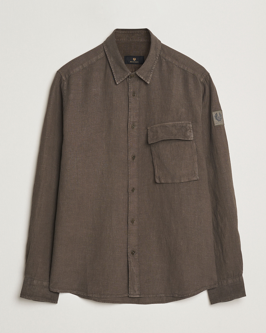 Herr | Skjortor | Belstaff | Scale Linen Shirt Army