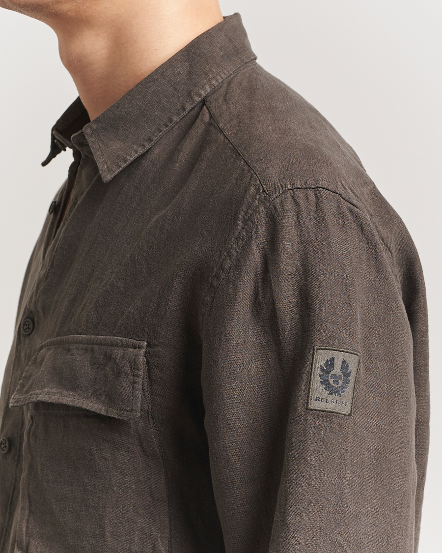 Herr | Skjortor | Belstaff | Scale Linen Shirt Army