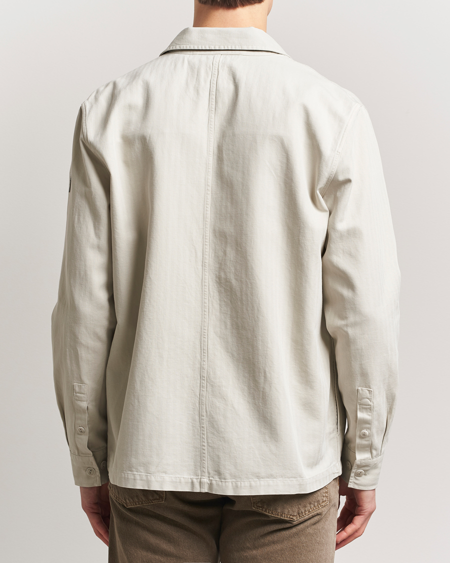 Herr | Skjortor | Belstaff | CS60 Cotton Herringbone Overshirt Stone Beige
