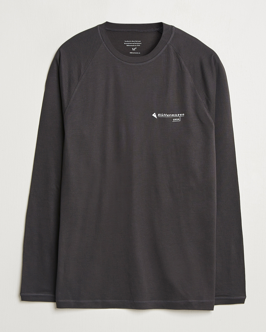 Herr | T-Shirts | Klättermusen | Groa Long Sleeve T-Shirt Raven