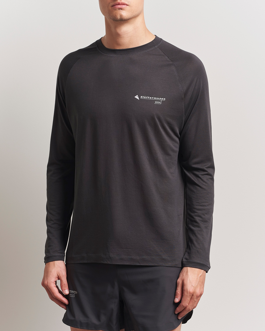 Herr | T-Shirts | Klättermusen | Groa Long Sleeve T-Shirt Raven