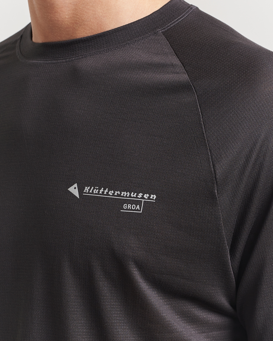 Herr | T-Shirts | Klättermusen | Groa Long Sleeve T-Shirt Raven