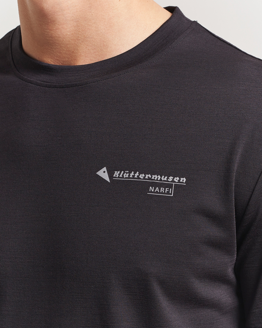 Herr | T-Shirts | Klättermusen | Narfi Short Sleeve Running T-Shirt Raven