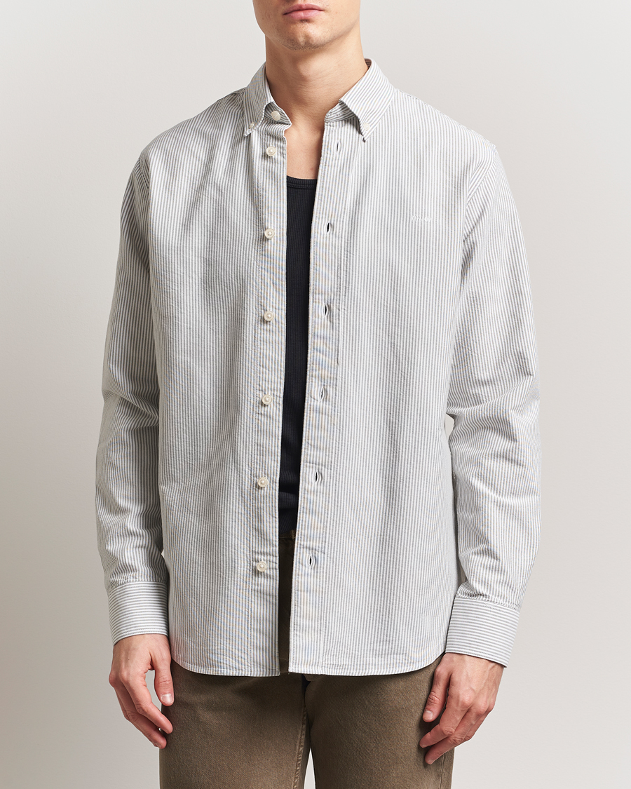 Herr | Skjortor | NN07 | Colby Oxford Shirt Green/White