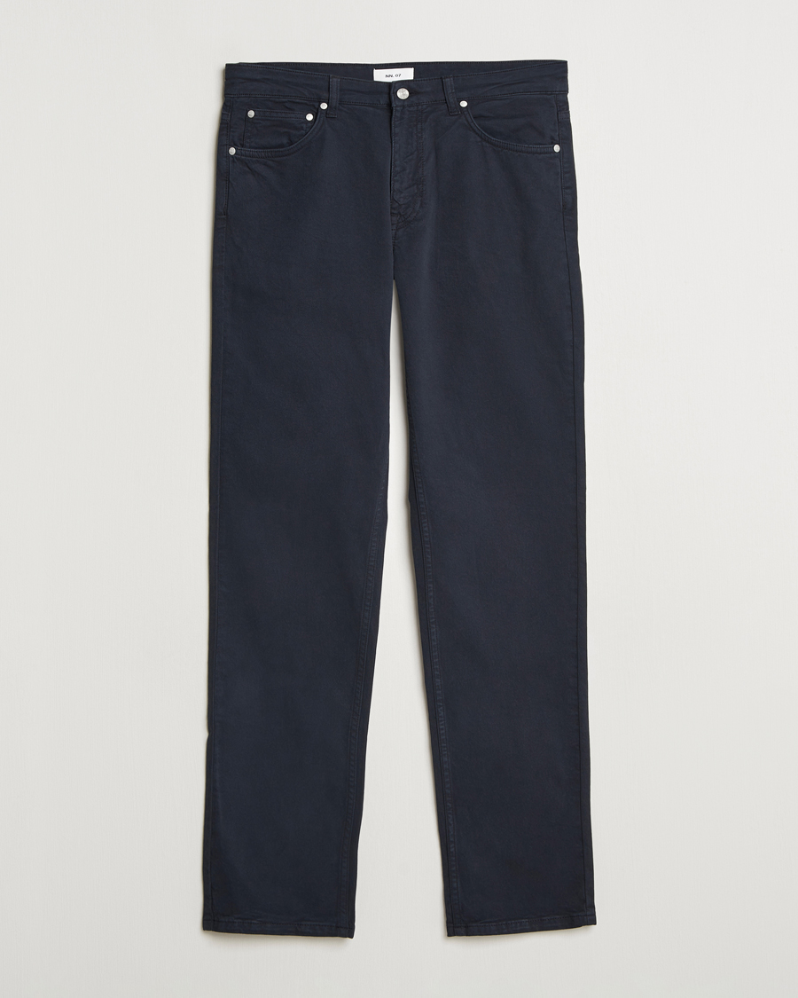 Herr | Byxor | NN07 | Tony 5-Pocket Pants Navy Blue