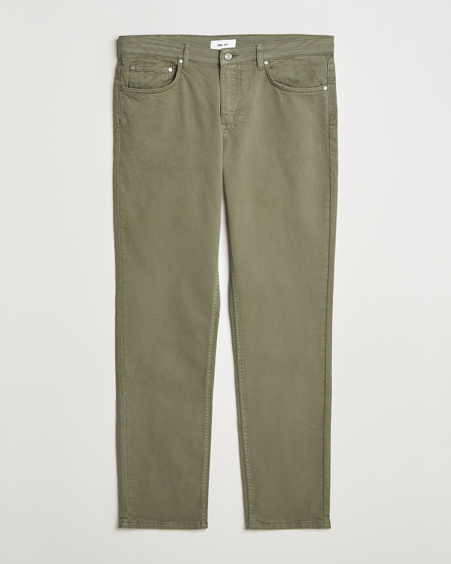 Herr | Byxor | NN07 | Tony 5-Pocket Pants Capers Green