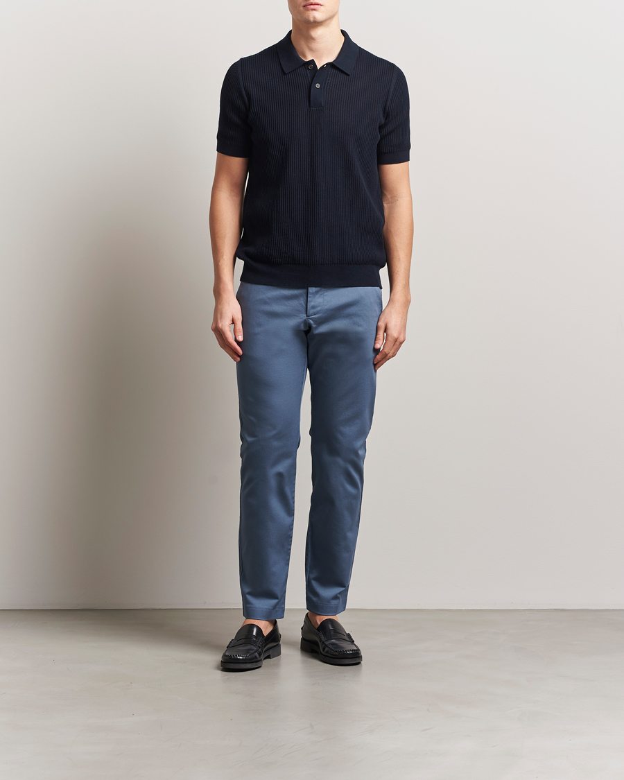 Herr | Byxor | NN07 | Theo Regular Fit Stretch Chinos Bering Blue