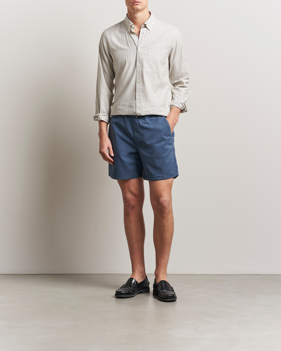 Herr | Shorts | NN07 | Gregor Drawstring Shorts Bering Blue