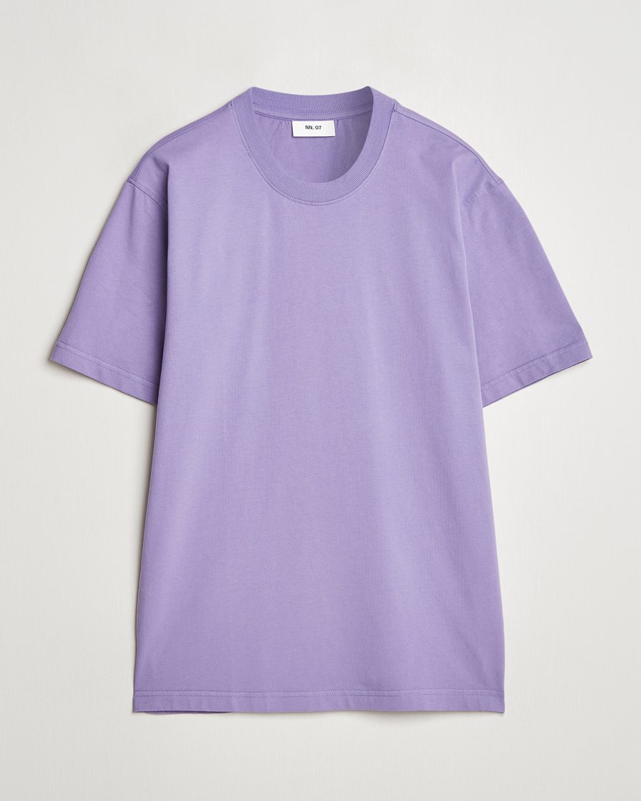 Herr | T-Shirts | NN07 | Adam Pima Crew Neck T-Shirt Violette