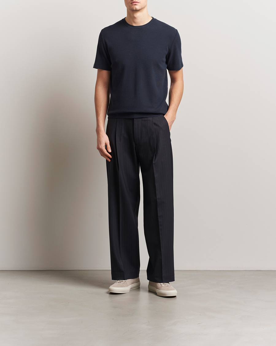 Herr | T-Shirts | NN07 | Clive Crew Neck T-Shirt Navy Blue
