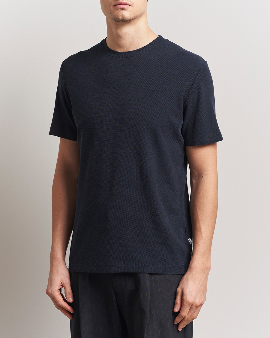 Herr | T-Shirts | NN07 | Clive Crew Neck T-Shirt Navy Blue