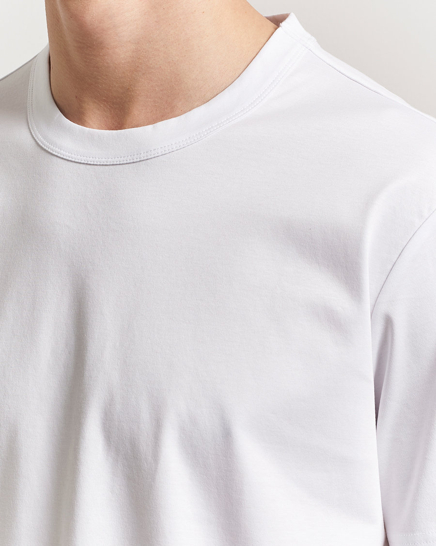 Herr | T-Shirts | NN07 | Pedro Mercerized Crew Neck T-Shirt White