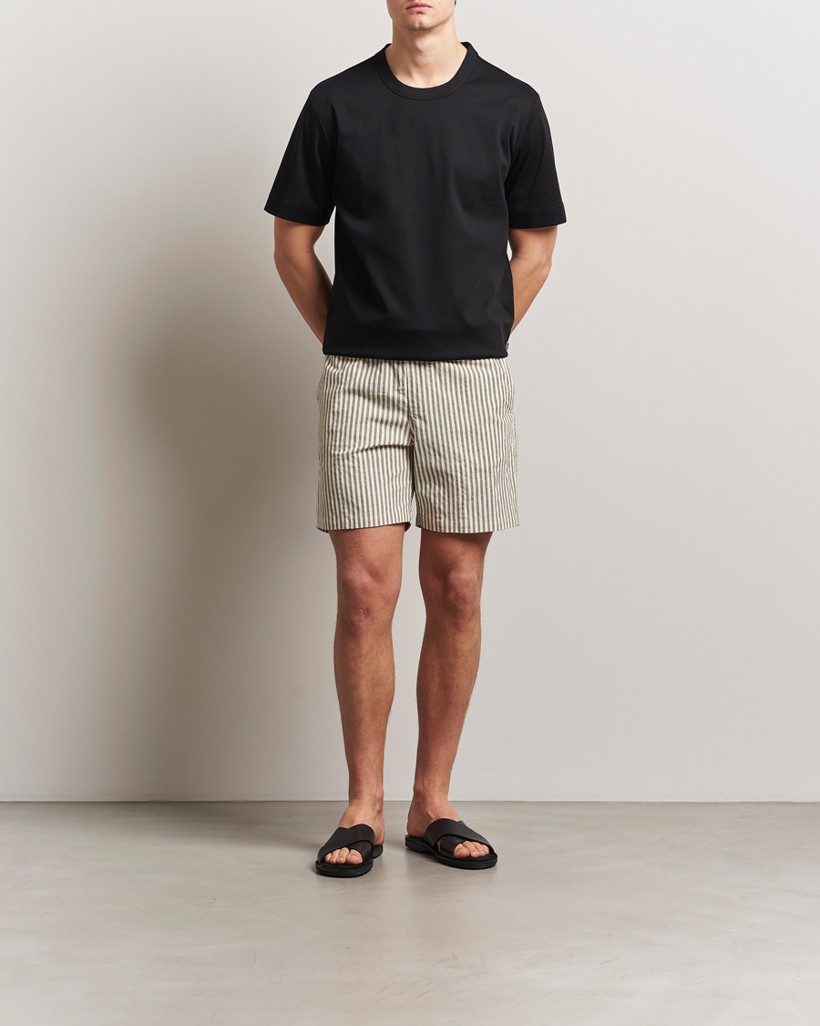 Herr | T-Shirts | NN07 | Pedro Mercerized Crew Neck T-Shirt Black
