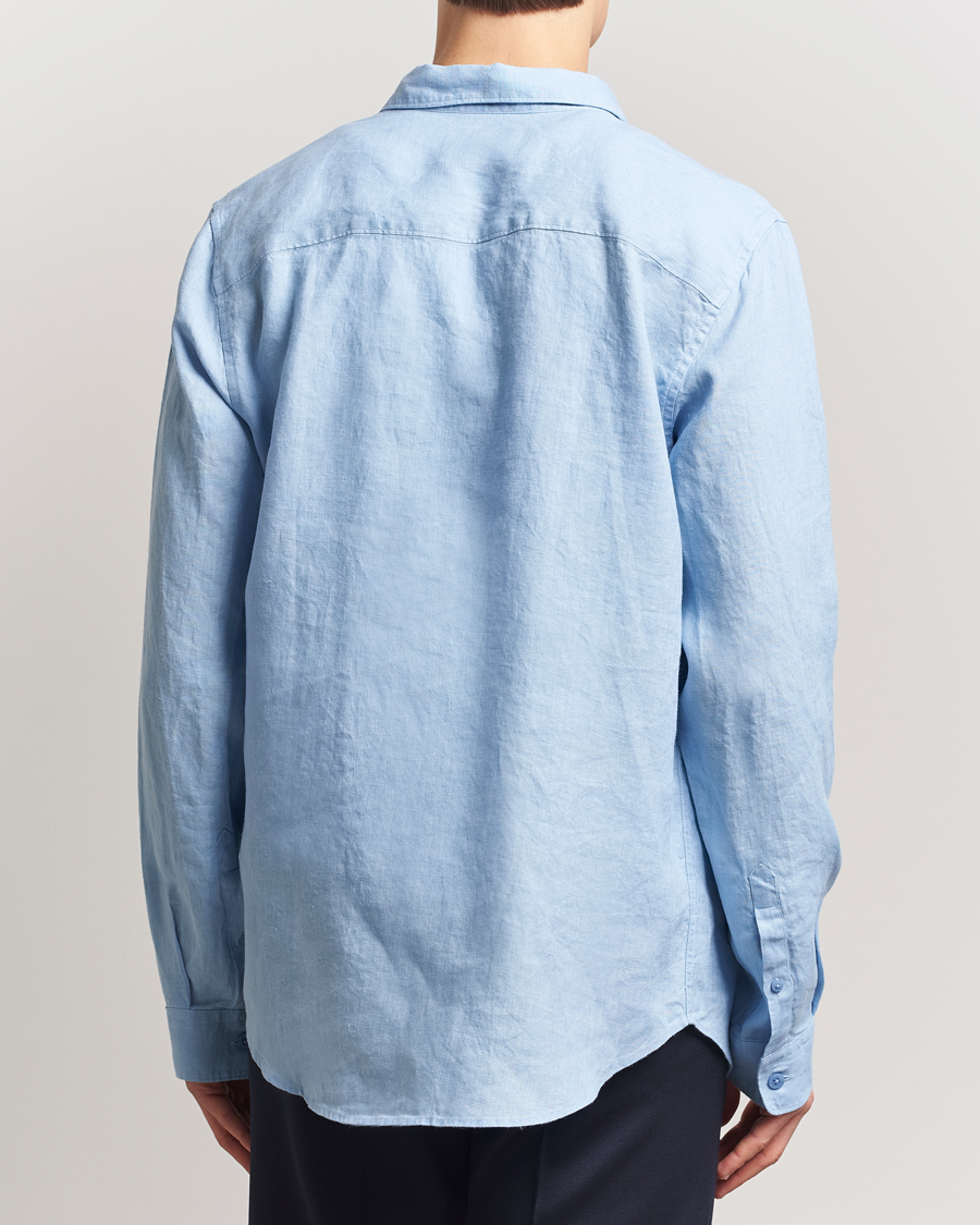 Herr | Skjortor | NN07 | Enzo Linen Shirt Cerulan Blue