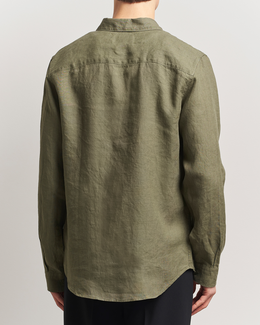 Herr | Skjortor | NN07 | Enzo Linen Shirt Capers Green