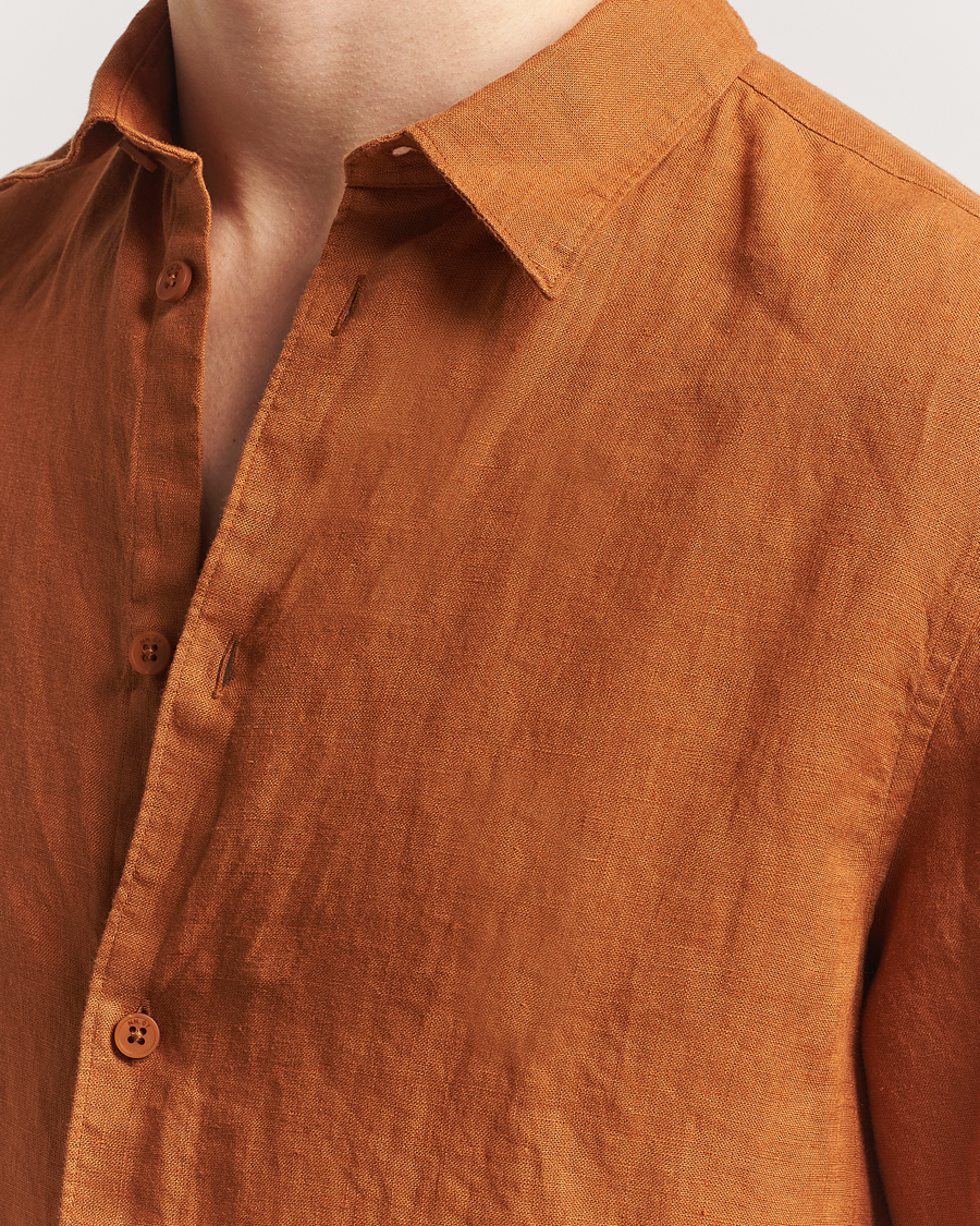 Herr | Skjortor | NN07 | Enzo Linen Shirt Caramel