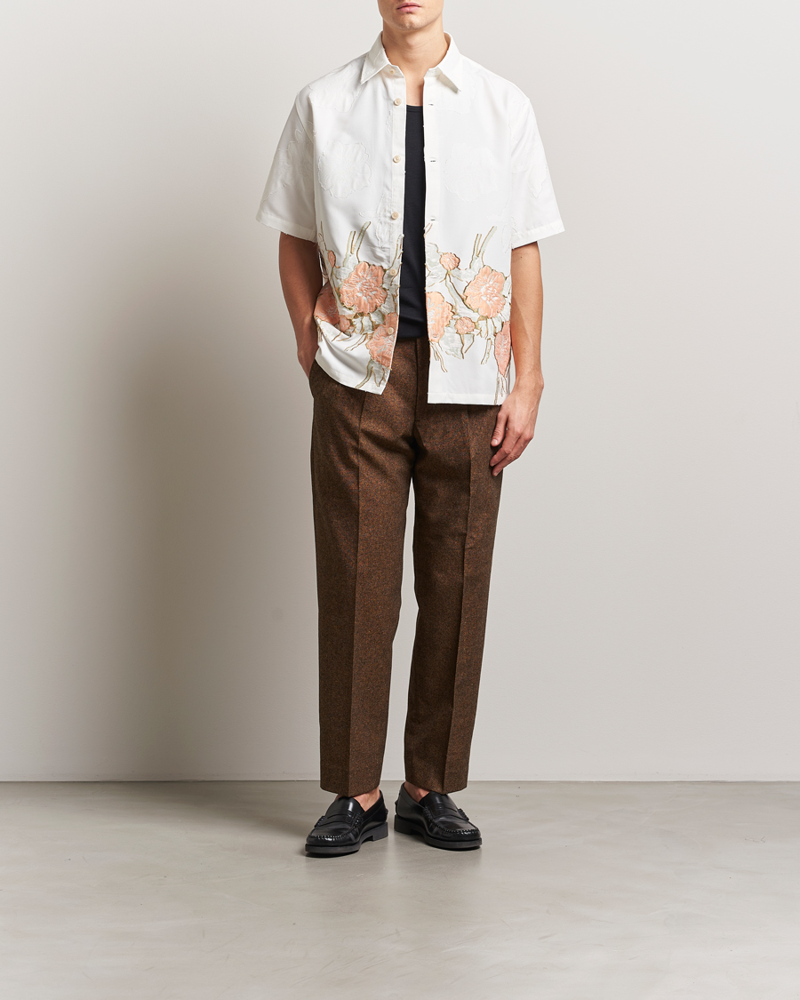 Herr | Skjortor | NN07 | Freddy Flower Short Sleeve Shirt White Multi