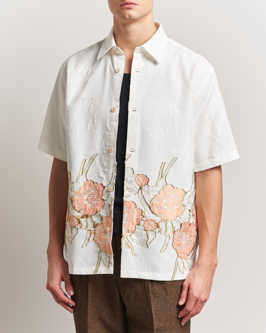 Herr | Skjortor | NN07 | Freddy Flower Short Sleeve Shirt White Multi